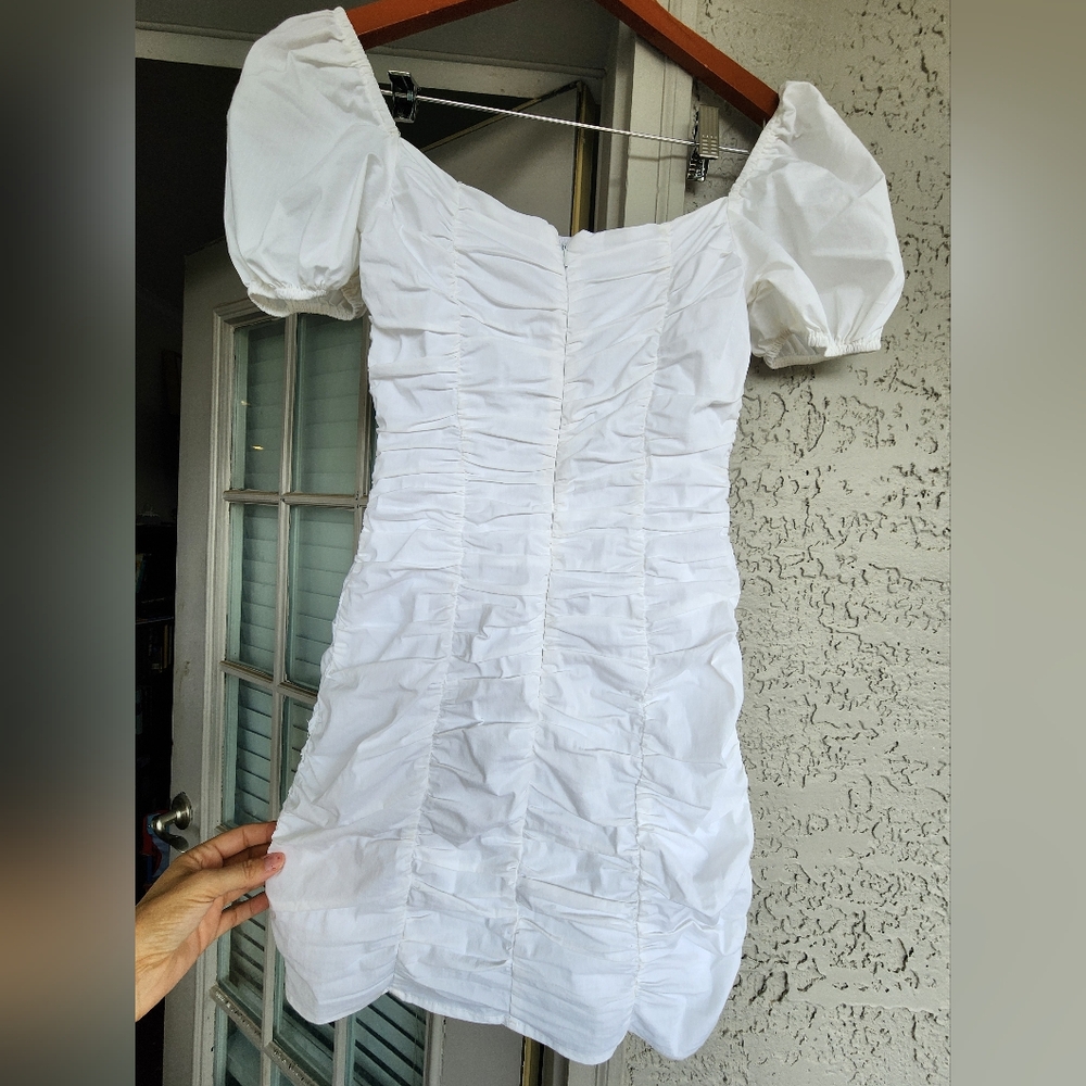 Superdown White Ruched Mini Dress - Picture 8 of 14